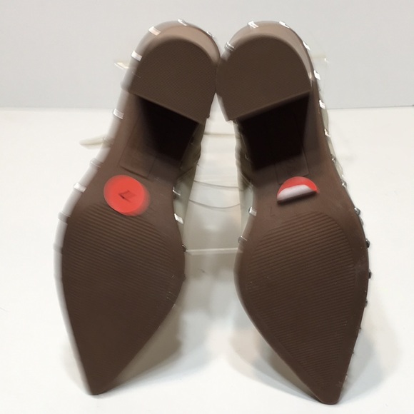 Cream crocodile boot Charles by Charles David lace up studded Duffy US 7 - Picture 12 of 13